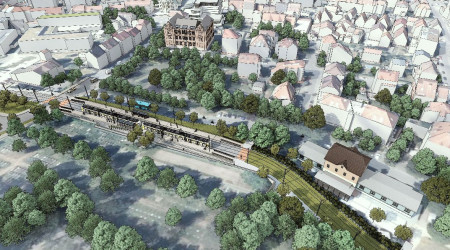 Visualisierung Pfullingen Bahnhof (Quelle: Stadt Pfullingen)