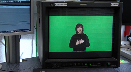 Katharina Poppei auf dem RTF.1-Monitor (Quelle: RTF.3)