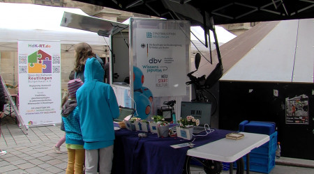 Das Mediabike auf dem Marktplatz (Quelle: RTF.3)