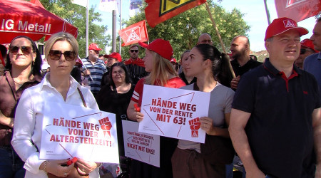 IG Metall Kundgebung vor der Stadthalle Reutlingen (Quelle: RTF.3)