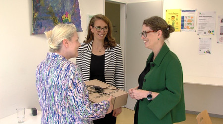v.l.n.r. Silke Kurz, T&uuml;l?y Schmid, Andrea Wechsler (Quelle: RTF.3)